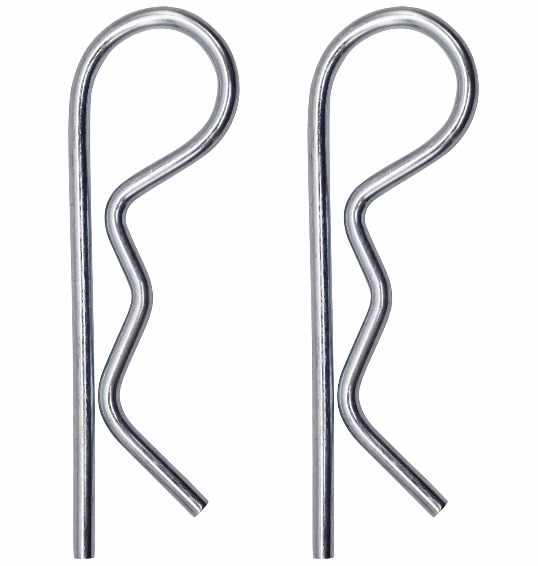 Coppiglie a molla in acciaio zincato 2 mm, clip a R, SKIR'CO 2 pezzi