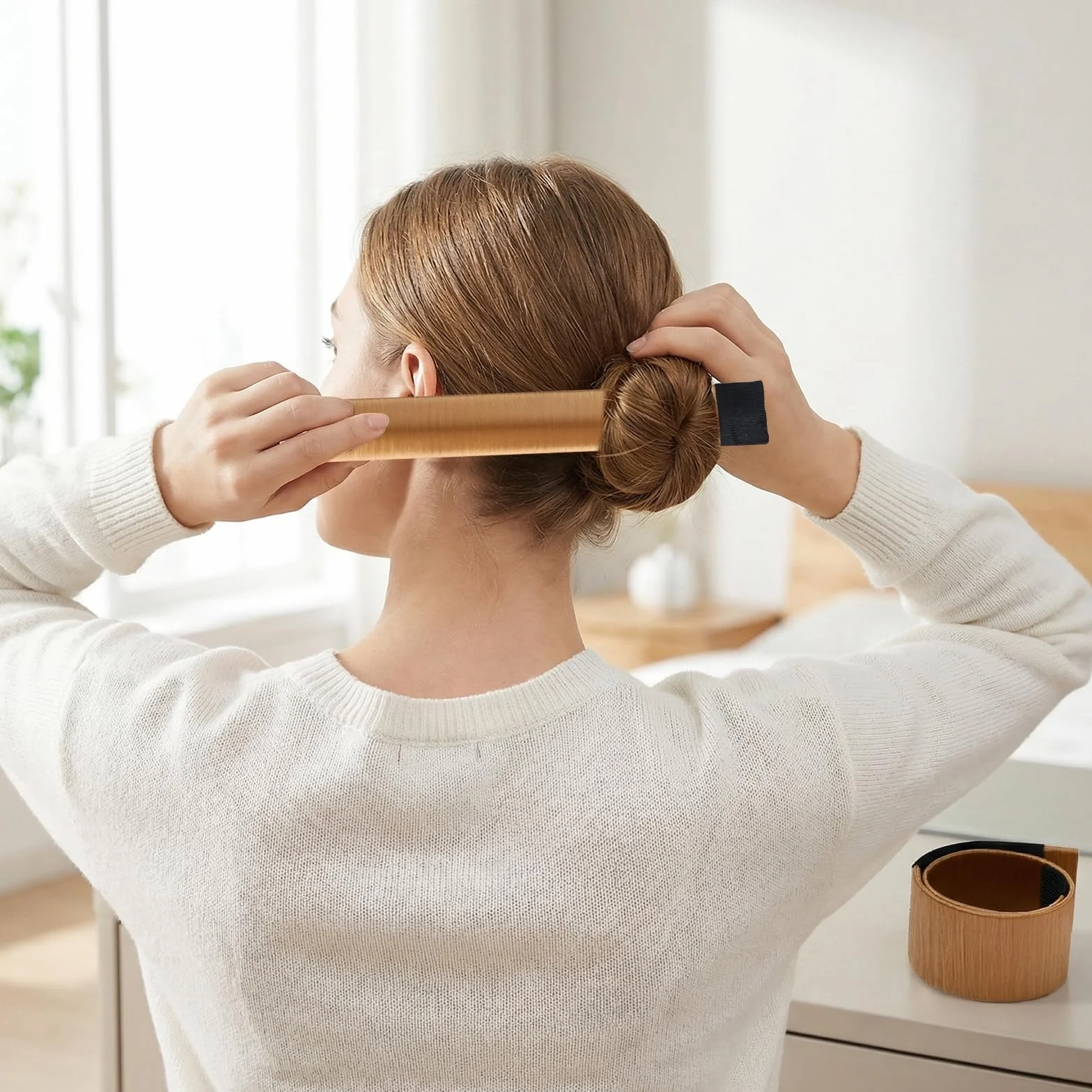 8 Pezzi Chignon Facile per Capelli,Chignon per Ciambella,Capelli Ciambelle Chignon Magic Bun Maker, French Twist Accessori per Ragazza Donne(Nero,Castano scuro,Castano chiaro,Castano ramato)