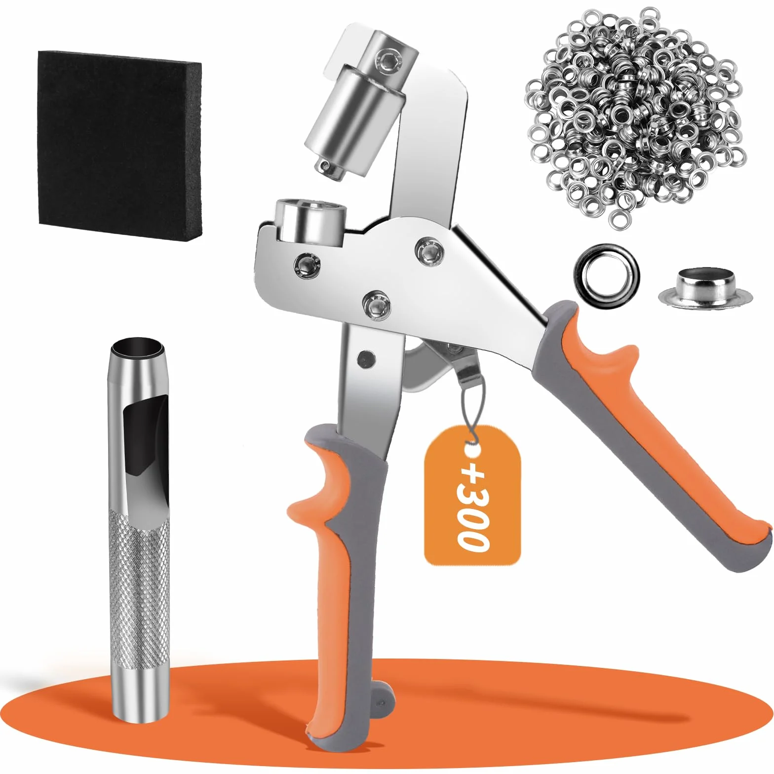 Pinza Occhiellatrice Manuale per Teloni PVC con 300 Occhielli Ø 10mm