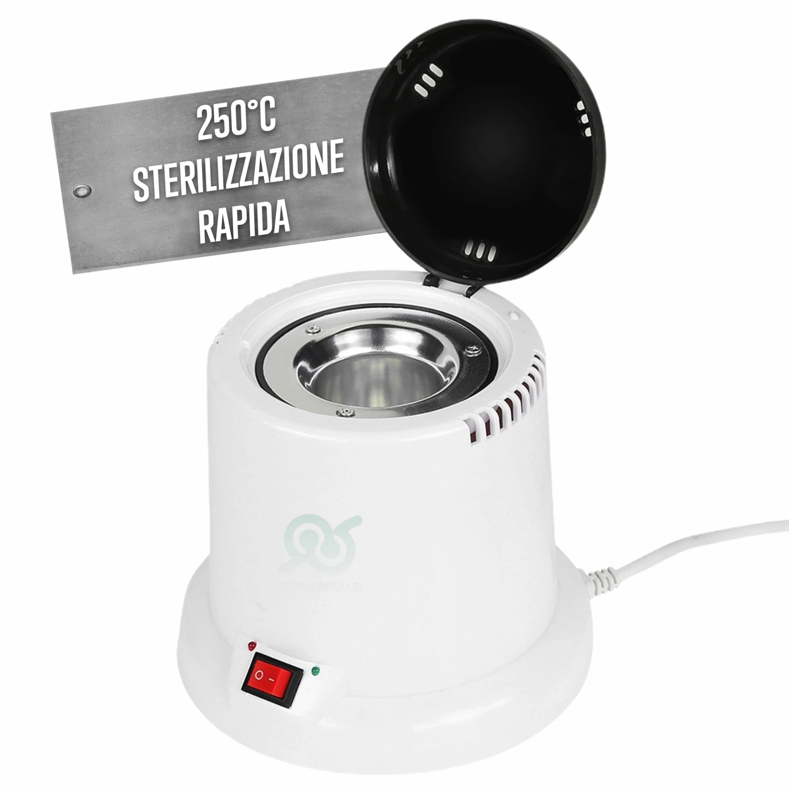 Tempo di Saldi Sterilizzatore Estetica Professionale al Quarzo per Attrezzi Unghie e Ferri - Autoclave a Secco a Caldo con Sfere Incluse, Riscaldamento Rapido 100W per Estetista e Parrucchiere