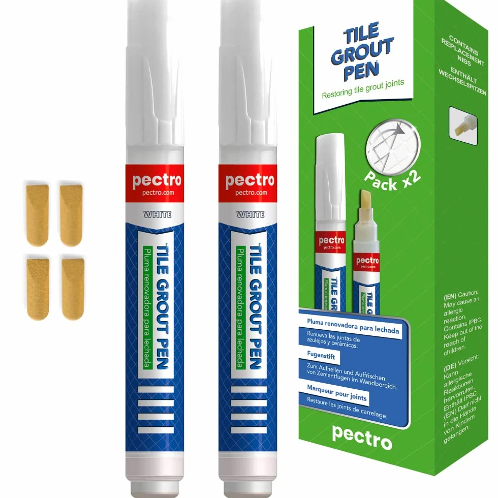 PECTRO Pennarello per fughe delle piastrelle Bianco 8ml Sbianca ripristina giunti
