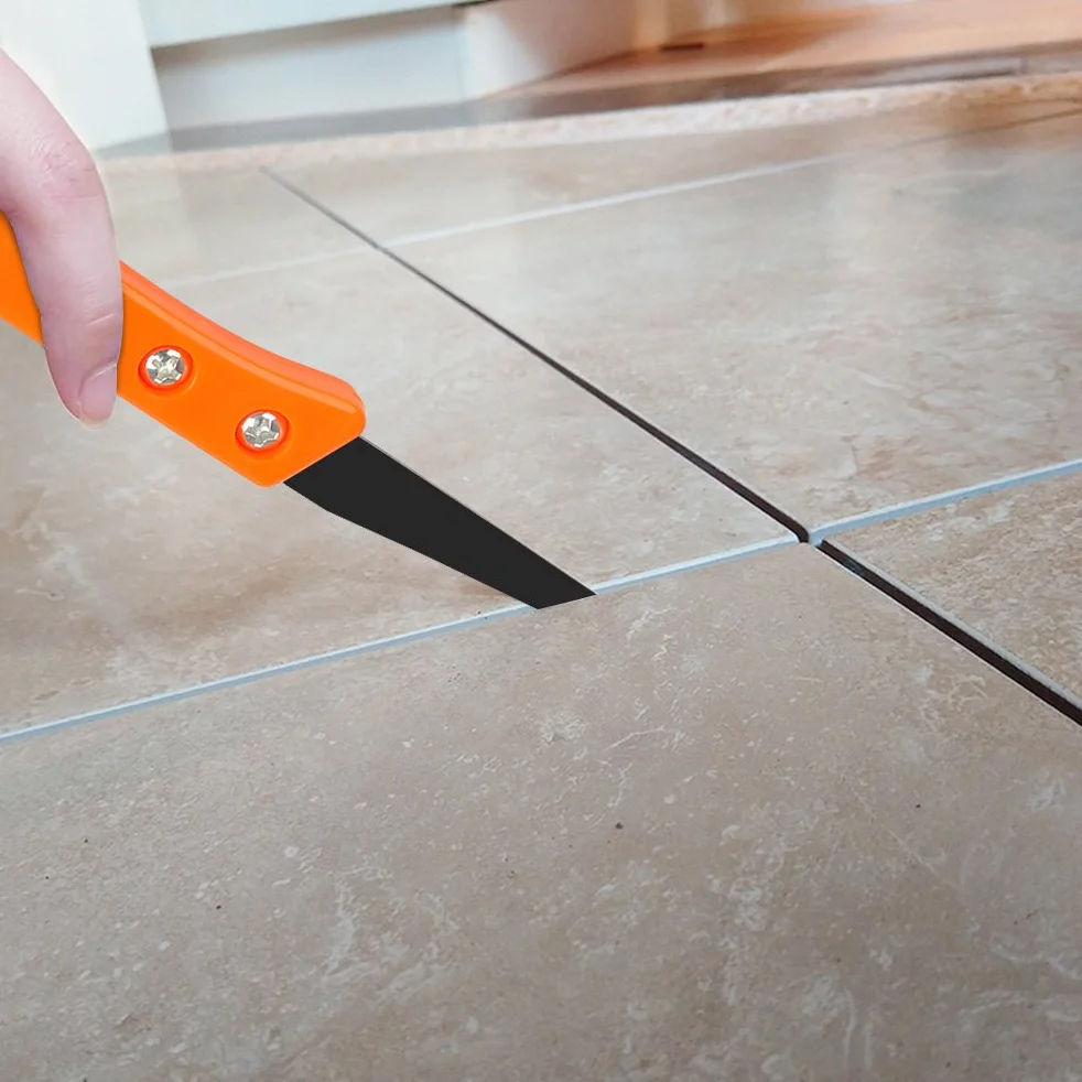 Grout Remover Tool con 8 Lame Sostituibili, Raschietto per Fughe Piastrelle, 2 Pezzi