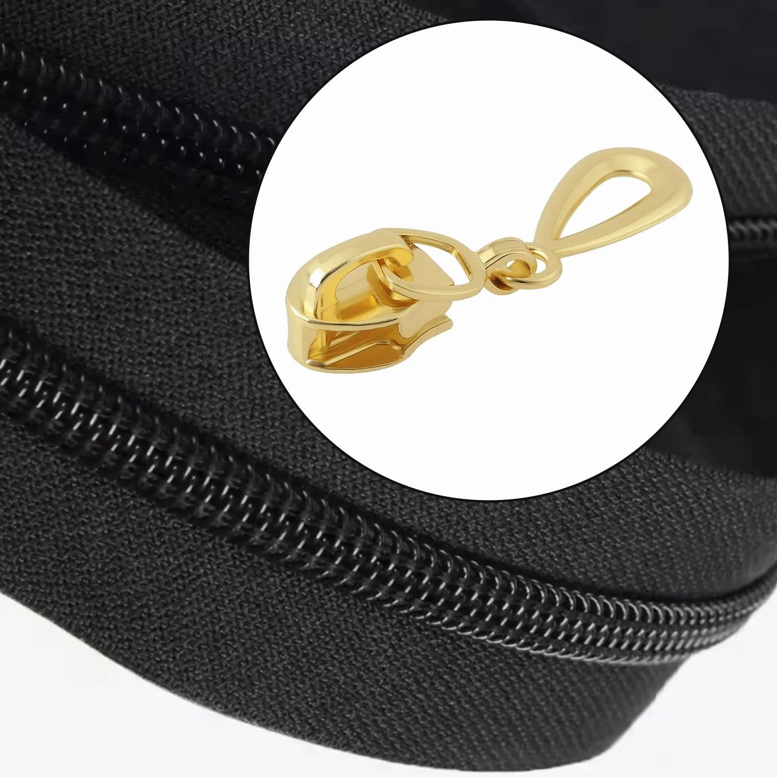 Cerniere Lampo Non Bloccabili 6 Mm Metallo A Forma Di Goccia Cursore 4 Cm Per Cerniere A Spirale In Nylon 20 Pz