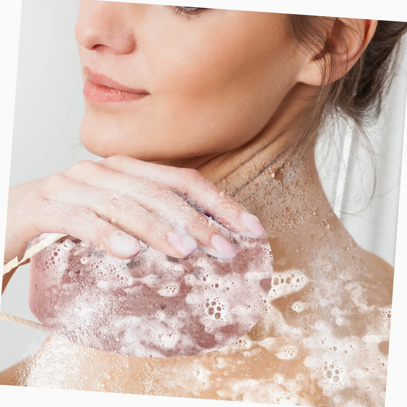 Housoutil 4pezzi Spugna Da Bagno Morbida e Scrub Per Schiena Spugna Esfoliante Per Massaggio e Pulizia Corpo Facile Da Appendere e Asciugare