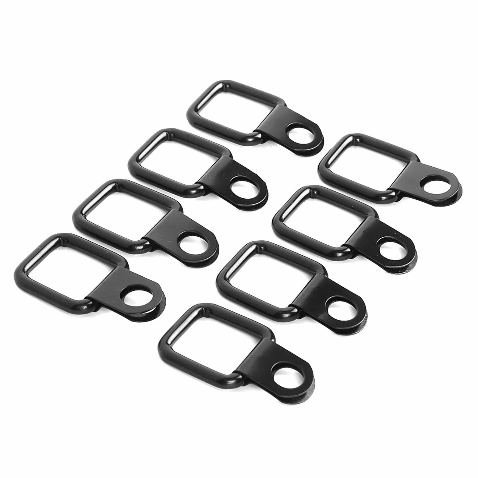 Ancoraggio ad anello a D 8 pezzi per Wrangler JK YJ TJ JKU 2,8 x 4,8 x 0,4 cm