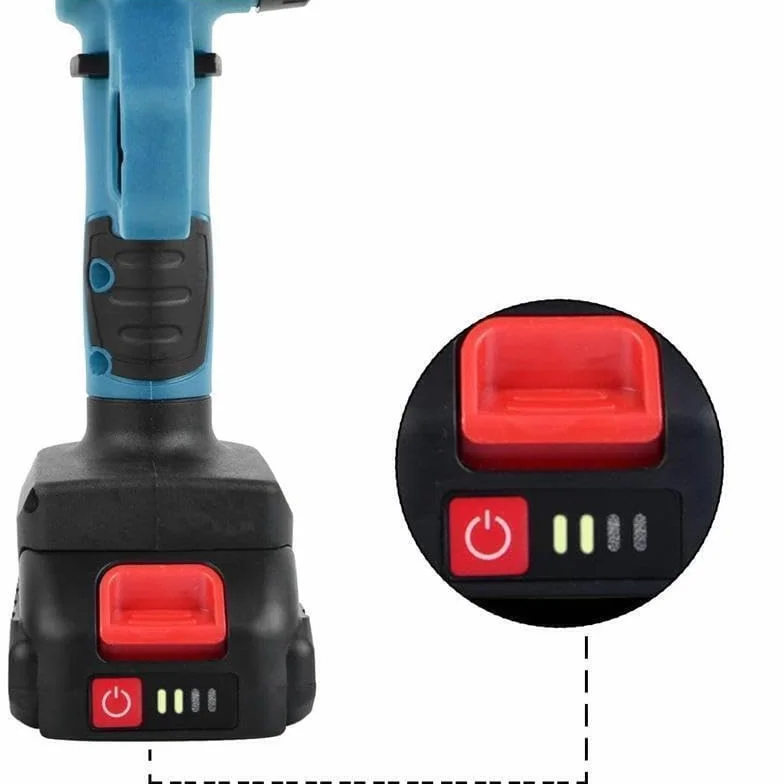 Kit Completo Professionale 3 in 1 Trapano Tassellatore Avvitatore ad Impulsi Smerigliatrice a Batteria 700W Due Batterie 4000 mAh Valigetta