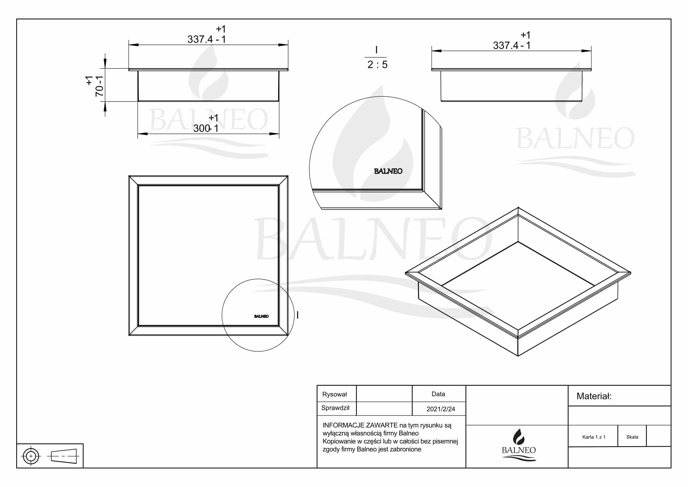 WALL-BOX ONE Nicchia Doccia a Parete in Acciaio Inox 30x30x7cm Impermeabile per Bagno