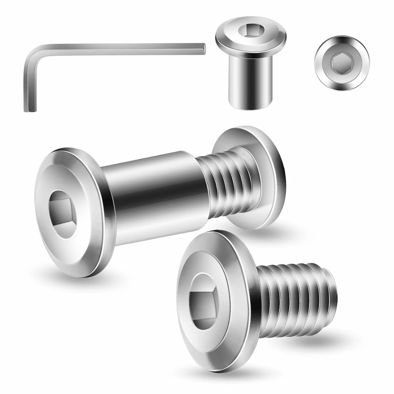 Viti di collegamento M4 x 12mm 20 pezzi connettori per mobili