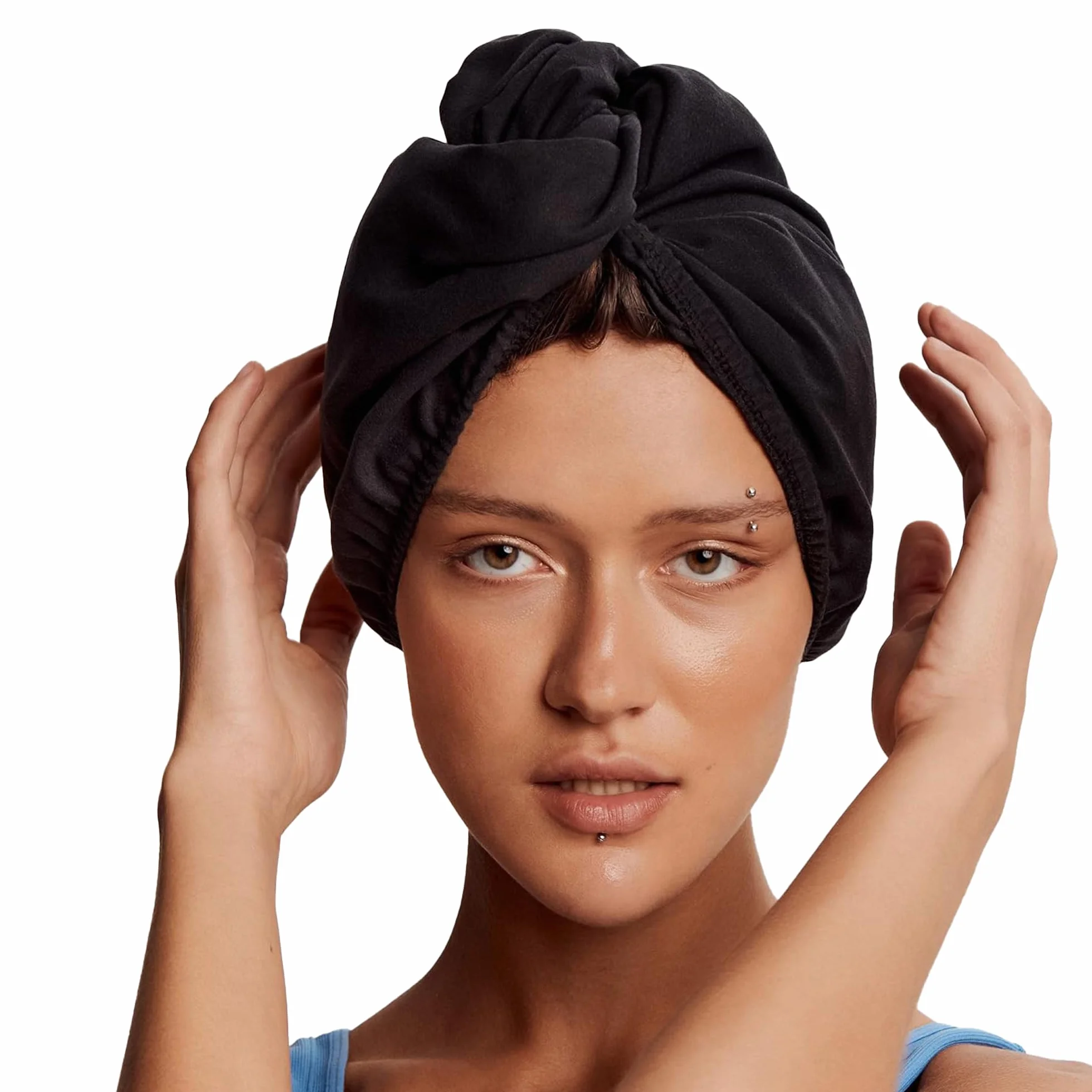 Glov Turbante in Microfibra Asciugamano Seta Capelli per Asciugatura Rapida e Delicata Ideale per Capelli Ricci e Lisci Design Ergonomico Leggero Uso Quotidiano