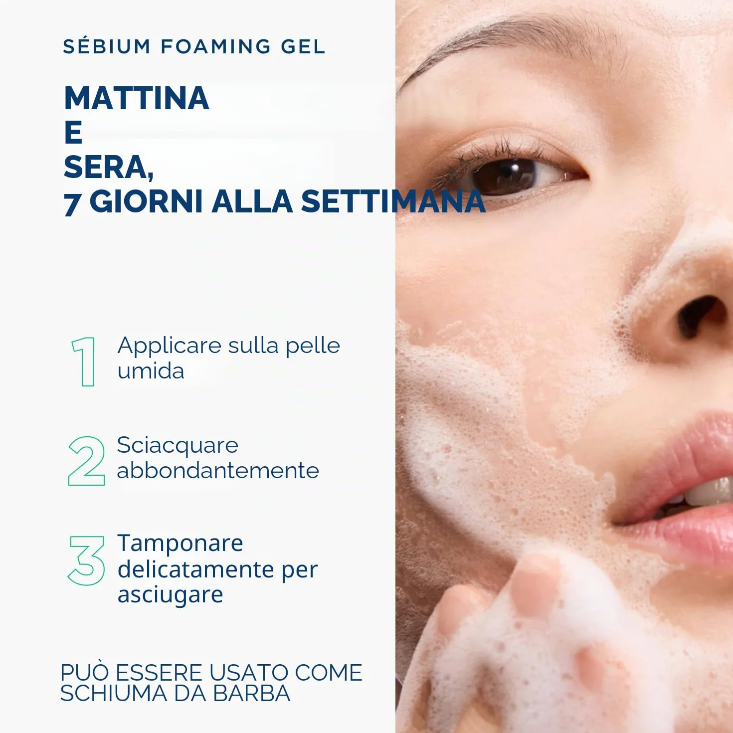 BIODERMA Sebium Gel schiumogeno – Detergente purificante delicato – Rimuove sebo in eccesso e impurità – Pelle mista a grassa – prescritta dai dermatologi – Flacone pompa 400 ml
