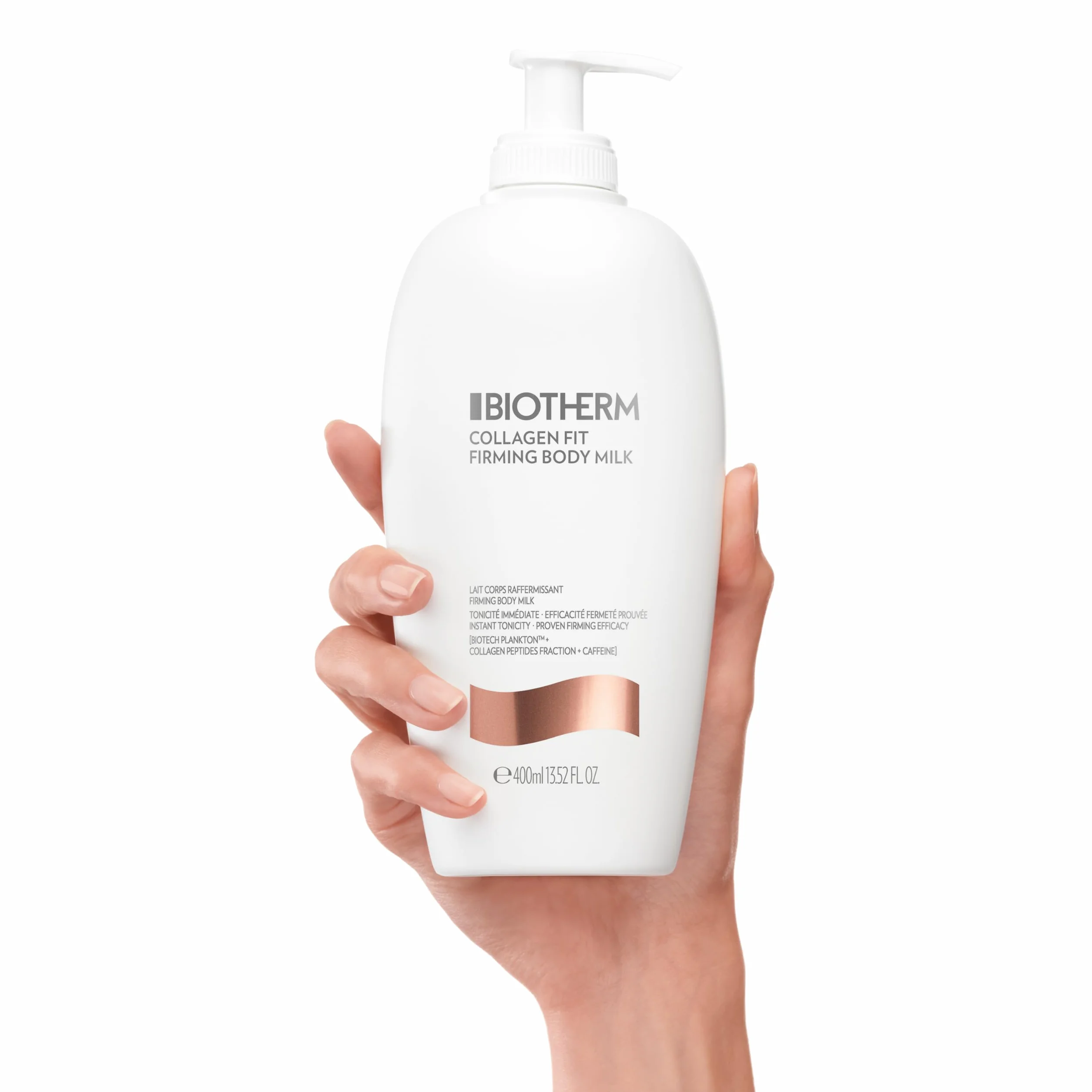 BIOTHERM Collagen Fit Body Milk, Latte Corpo Rassodante, Per Tutti i Tipi di Pelle, Azione Idratazione Intensa, Arricchito con Biotech Plankton e Ceramidi, 400 ml