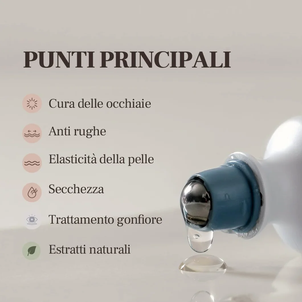 VILLAGE 11 FACTORY Siero occhi alla caffeina (10 ml) soluzione di caffeina 10%, esapeptide-8, niacinamide, trattamento elasticizzante, antirughe, occhiaie Hydro Boost Caffeine Eye Serum