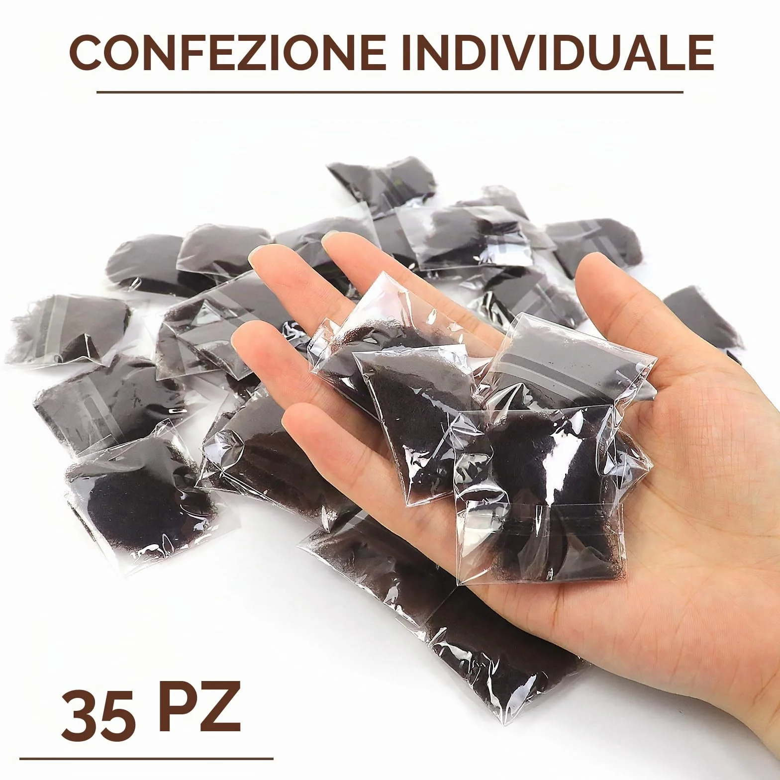 Qufiiry 35 Retine per Capelli Chignon con Bordo Elastico, per Infermiere, Ballerini, Hostess di Compagnie Aeree (Marroni)