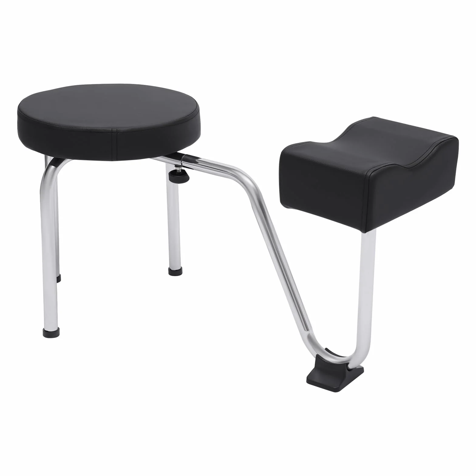Sgabello per pedicure, con poggiapiedi, altezza regolabile 10 kg, carico massimo, cuscino comfort in poliuretano e piedi antiscivolo, per salone di manicure pro e uso domestico