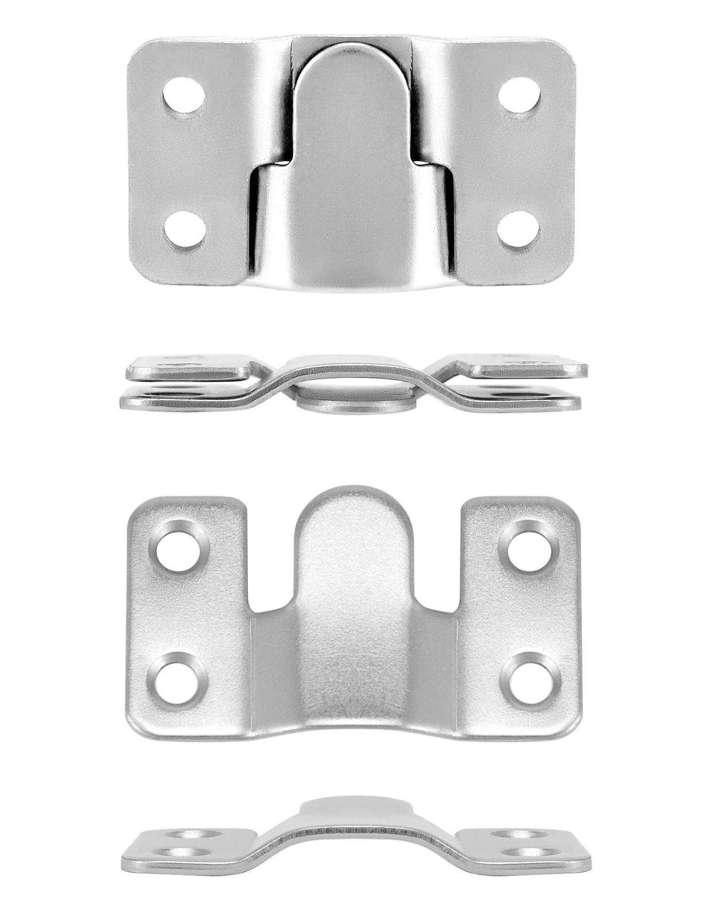 Ganci ad Incastro in Ferro Zincato 8 Paia 54x30 mm QWORK