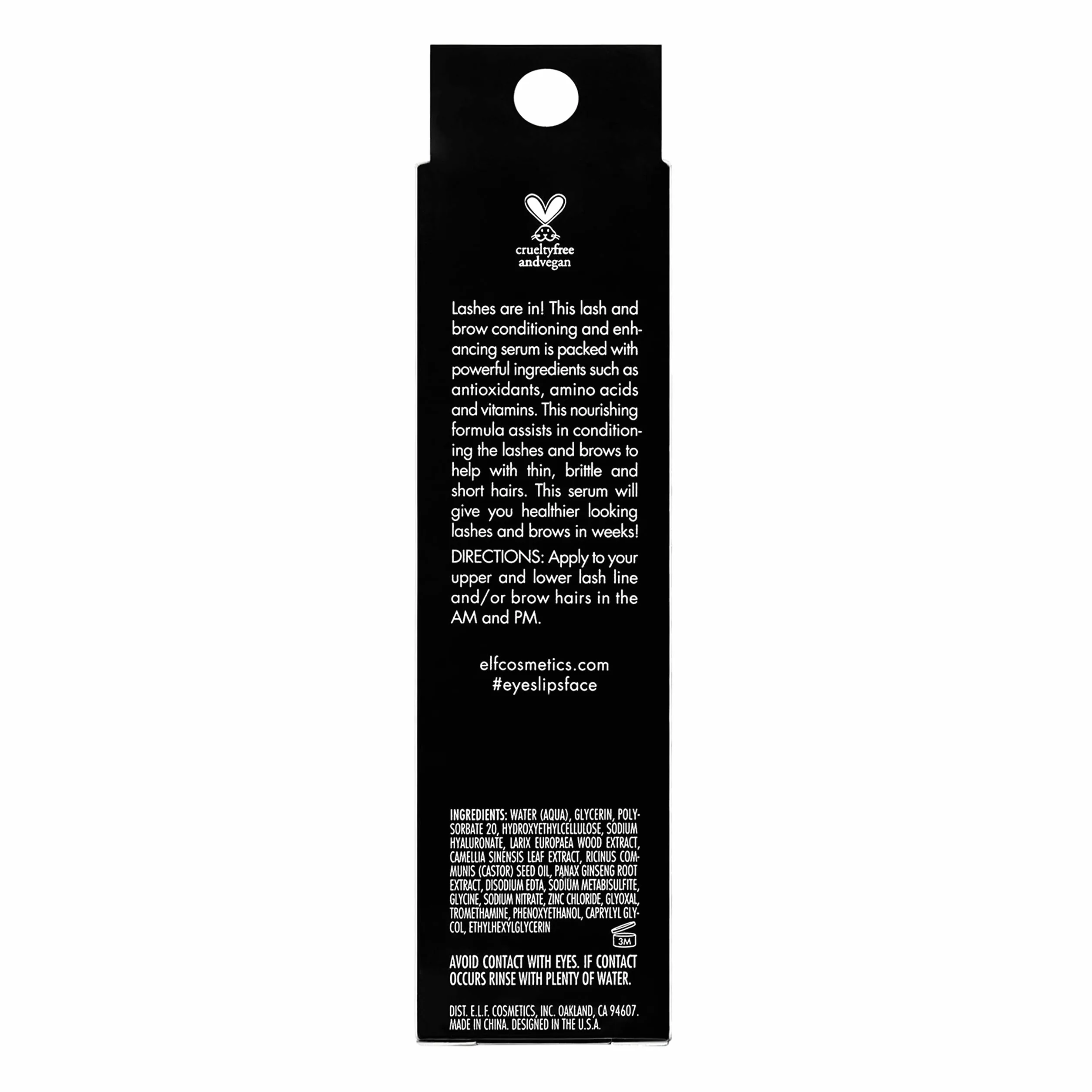 e.l.f. Enhancing Lash & Brow Serum, allunga l’aspetto di ciglia e sopracciglia, formula nutriente e rivitalizzante, trasparente, 3,5 mL (0,12 fl oz)