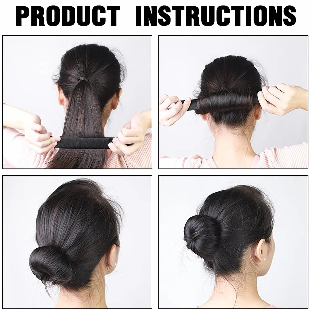 Chignon Facile Per Capelli,2 PCS French Twist Accessori Capelli Ciambelle Chignon Magic Bun Maker per Ragazza Donne (2 Colori)