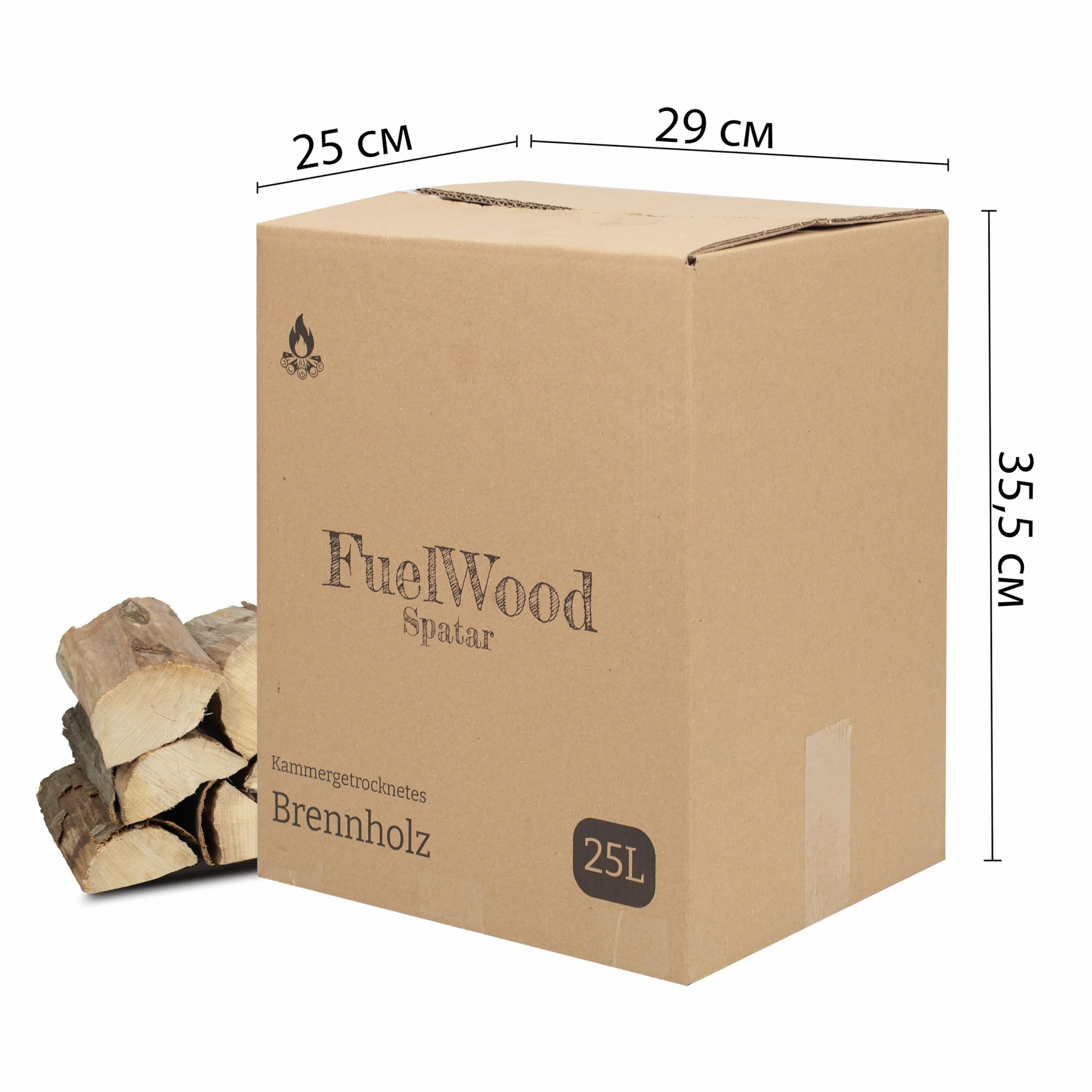 Legna da ardere di carpino 25 L essiccata al forno 25 cm umidità sotto 15% per forno camino barbecue
