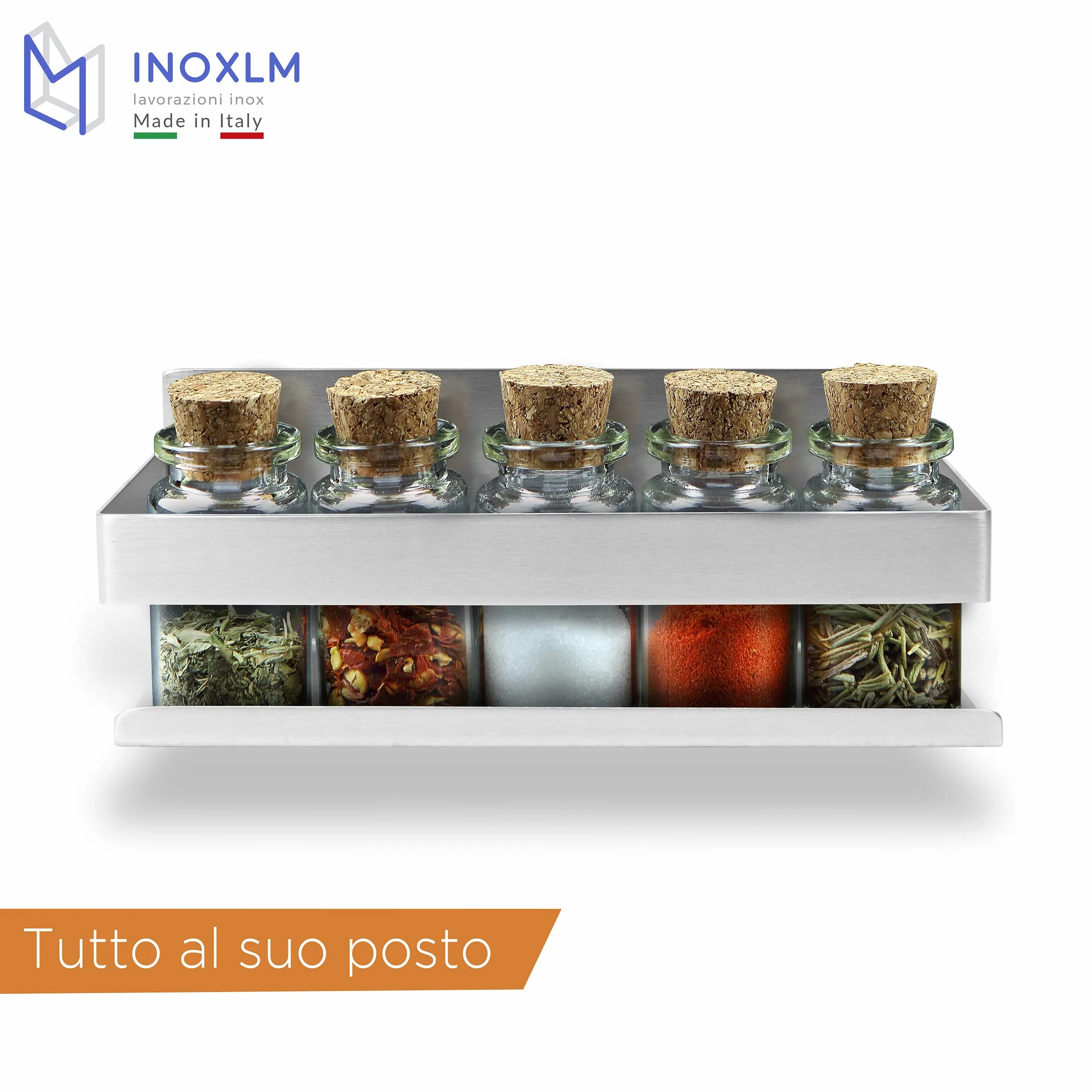 Mensola Doccia Autoadesivo Angolare Organizzatore Acciaio Inox INOXLM