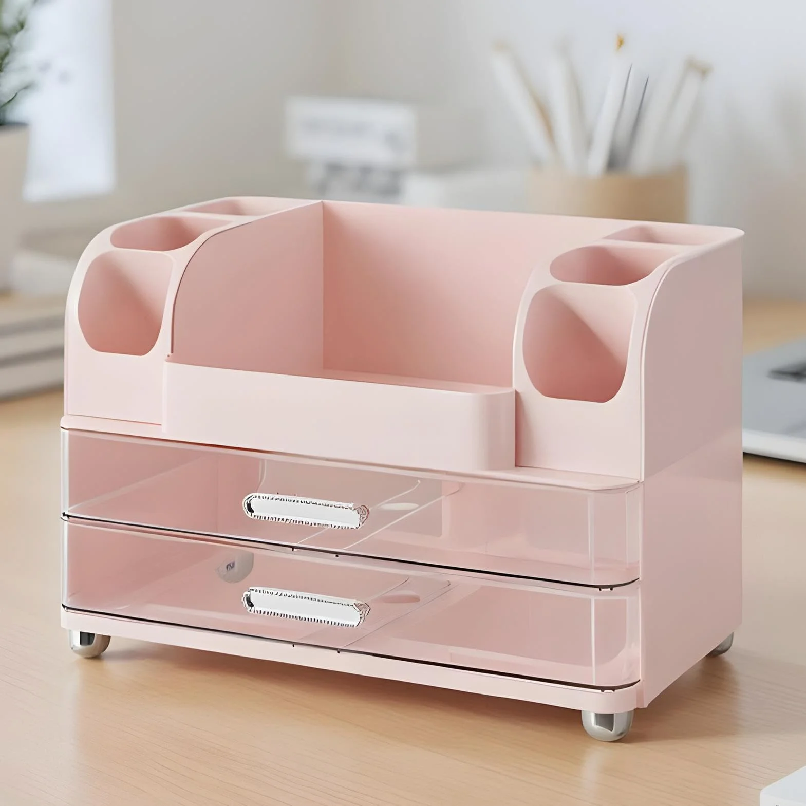 Organizzatore per Trucco da Toeletta Mensola Contenitore Cosmetici | Portacosmetici da Tavolo Organizzatore per Trucco, Toilette, Gioielli, Artigianato, per Bagno, Scrivania, Armadio, Ca