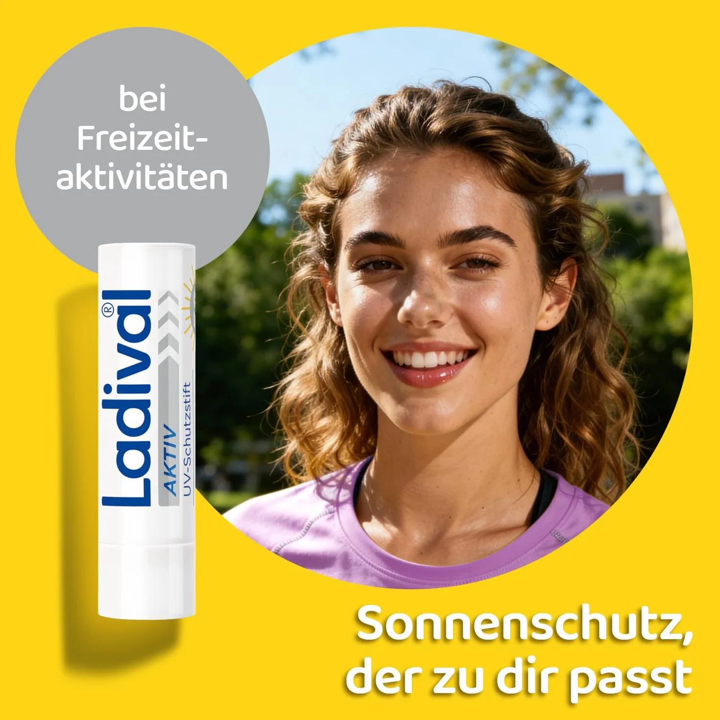Ladival SPF 50+ - Protezione solare per labbra secche, delicata pelle delle labbra, con olio di jojoba, idratante, impermeabile, protezione UVA e UVB, 4,8 g