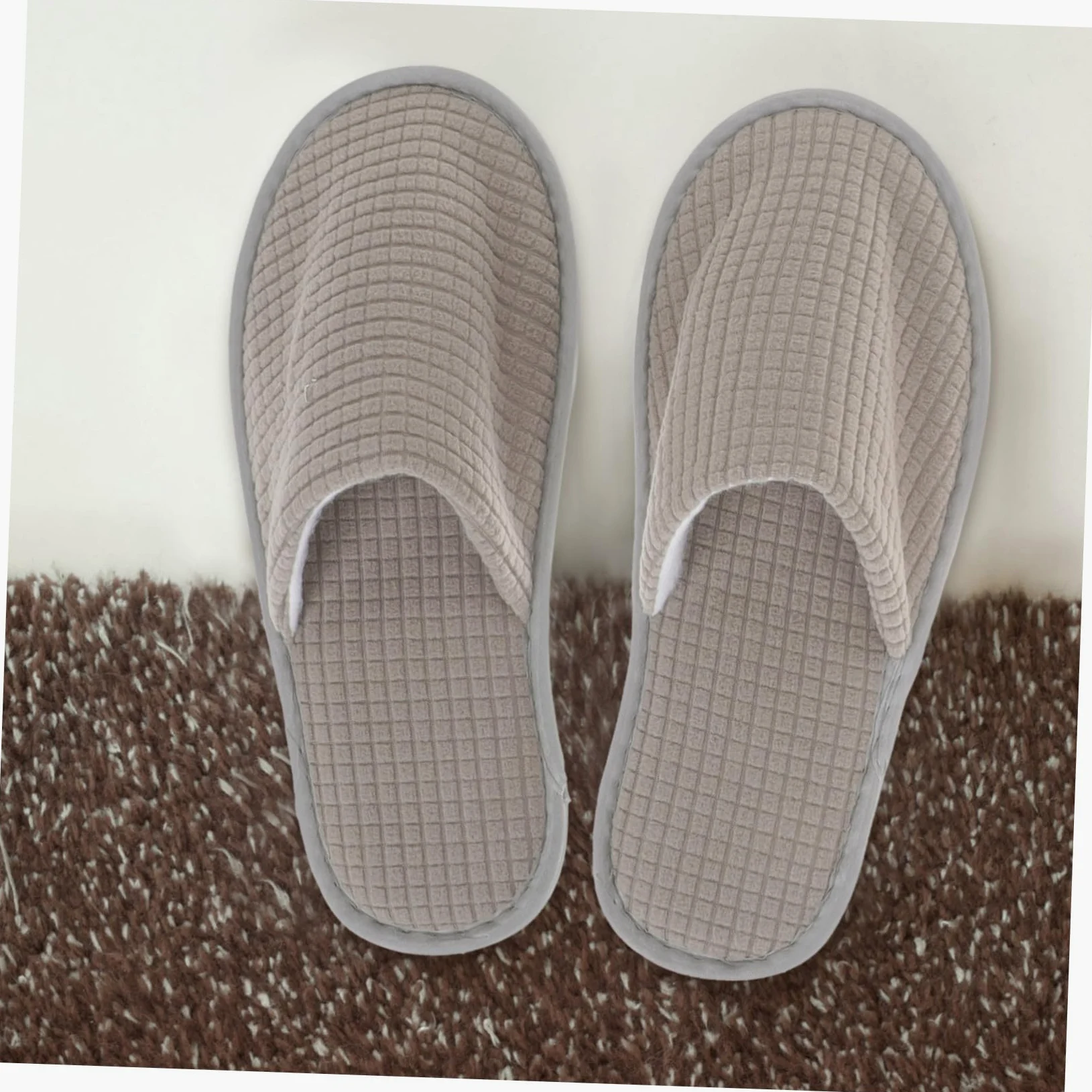 POPETPOP 6 Paia di Pantofole Spa Lavabili in Pile per Ospiti, Antiodore e Comode, per Casa e Saloni, Pantofole Usa e Getta per Accoglienza Elegante