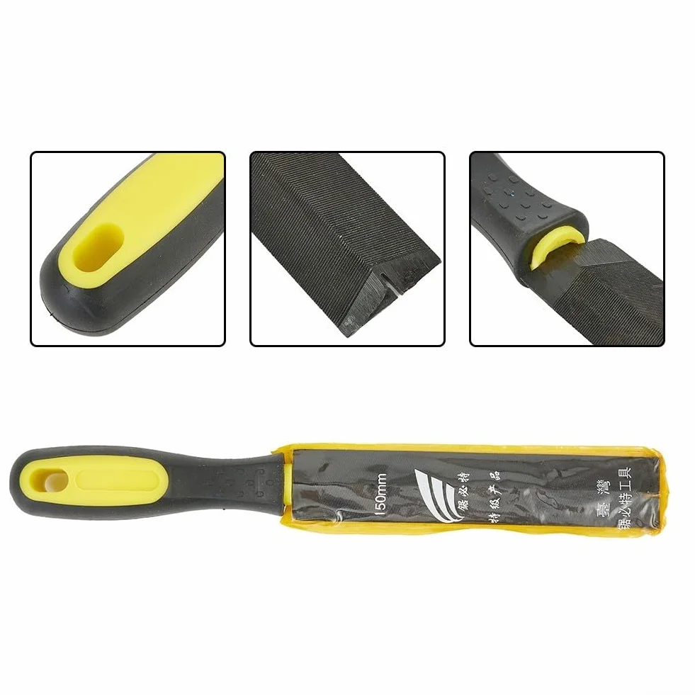 Lima per sega da potatura giardinaggio carpenteria, acciaio T12, manico TPR, 15,2 cm