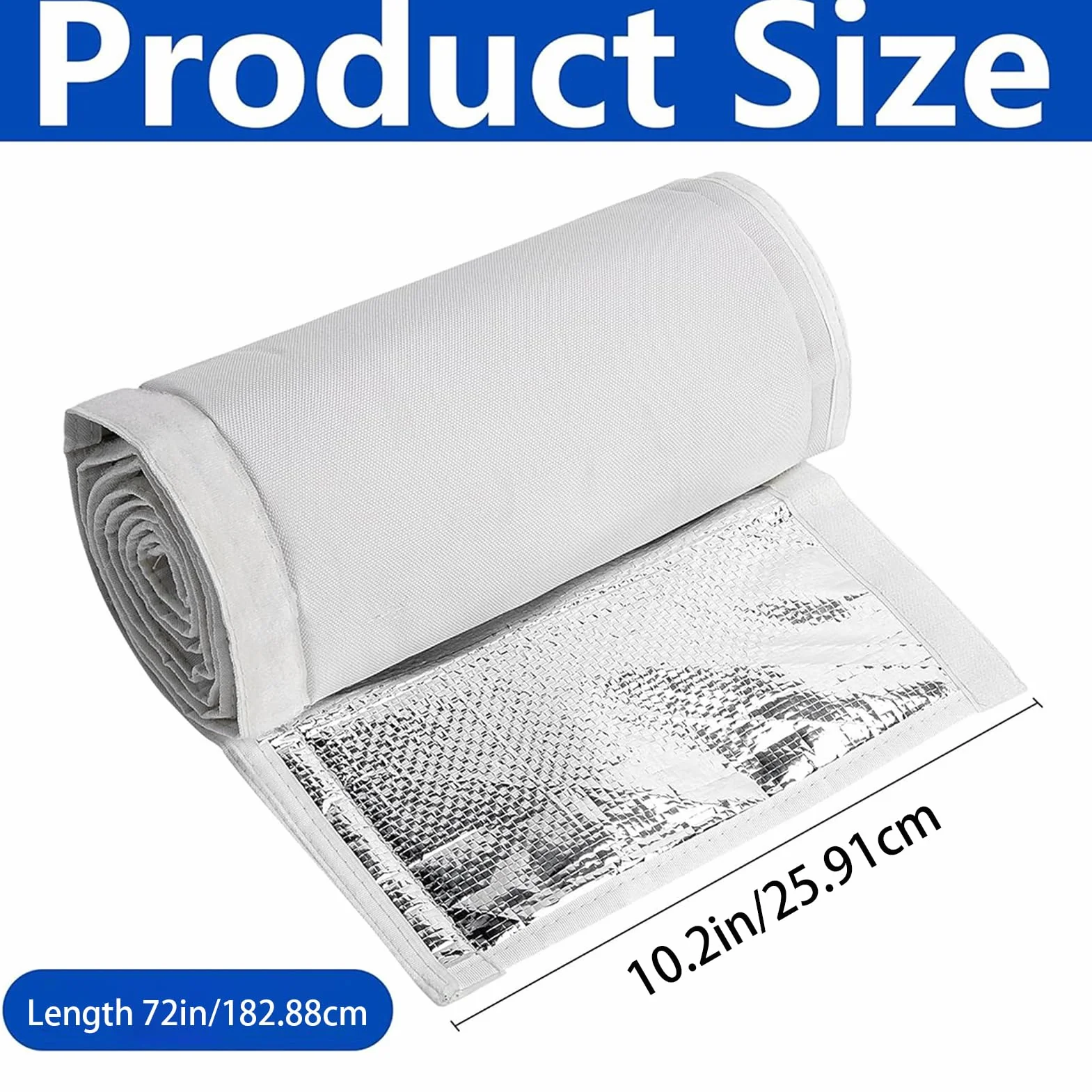 Copertura Isolante Per Tubi Rame Climatizzazione 183 x 26 cm Manicotto 3 Strati Protezione UV Idrorepellente