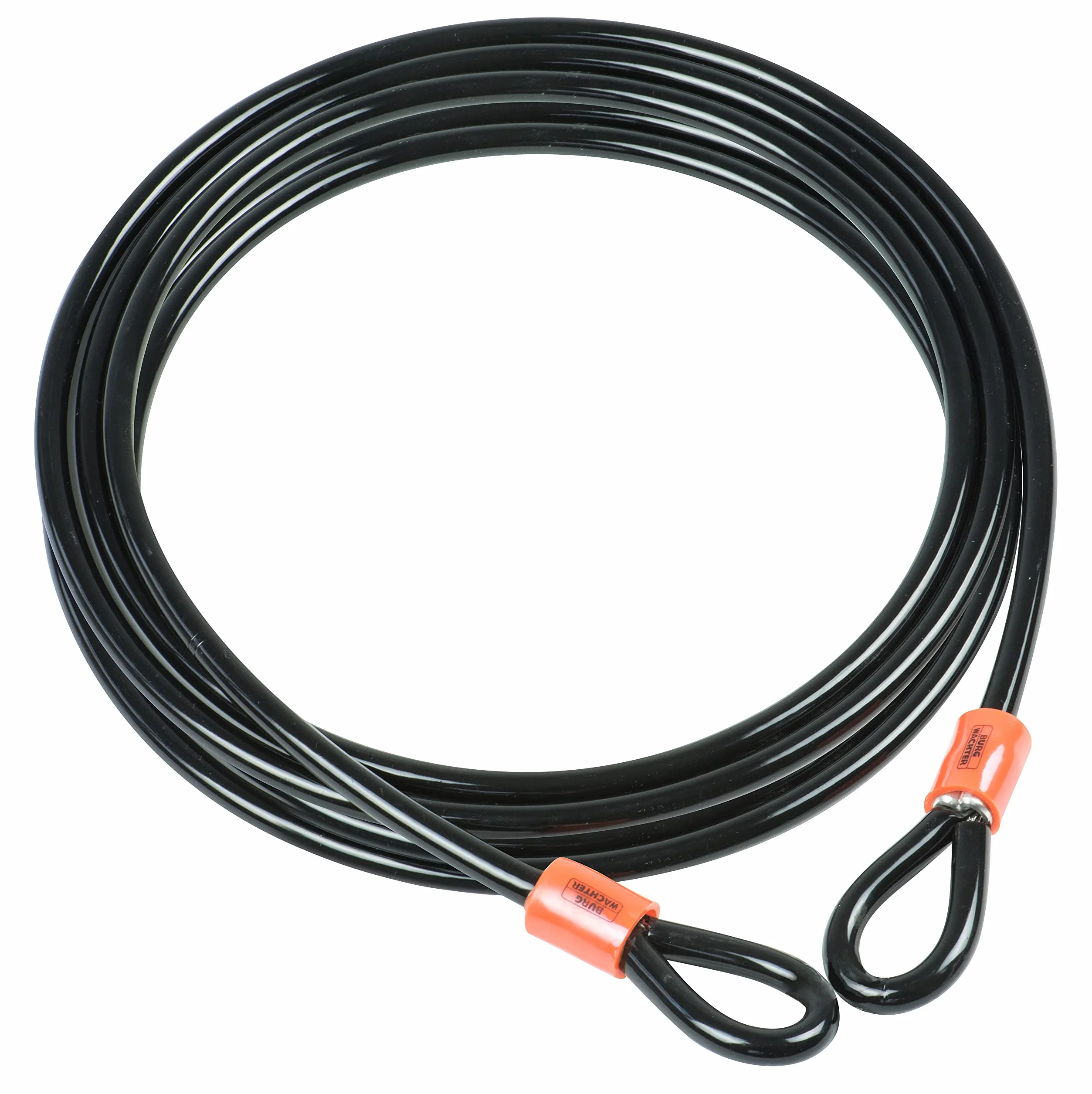 Burg-Wächter Cavo in acciaio intrecciato 10 mm x 10 m doppio anello nero