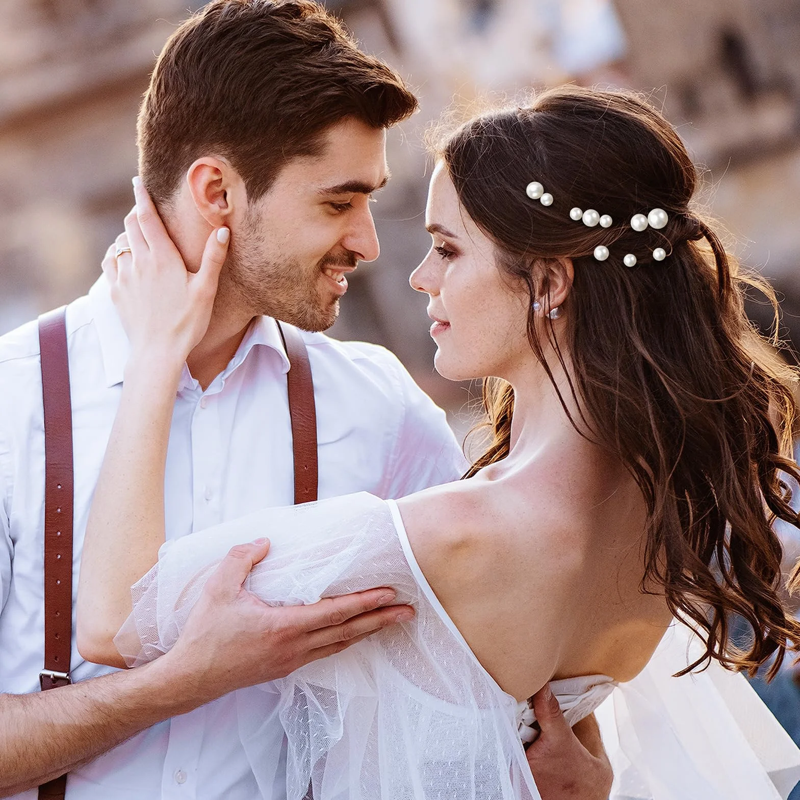 Kiiwah 32 Pezzi Sposa Fermaglio Capelli Donna, Elegante Forcine per Capelli Sposa con 4 Taglie Perla per Donne e Ragazzi, Perla Accessori Capelli Sposa per Matrimonio, Ballo di Fine Anno, Festa