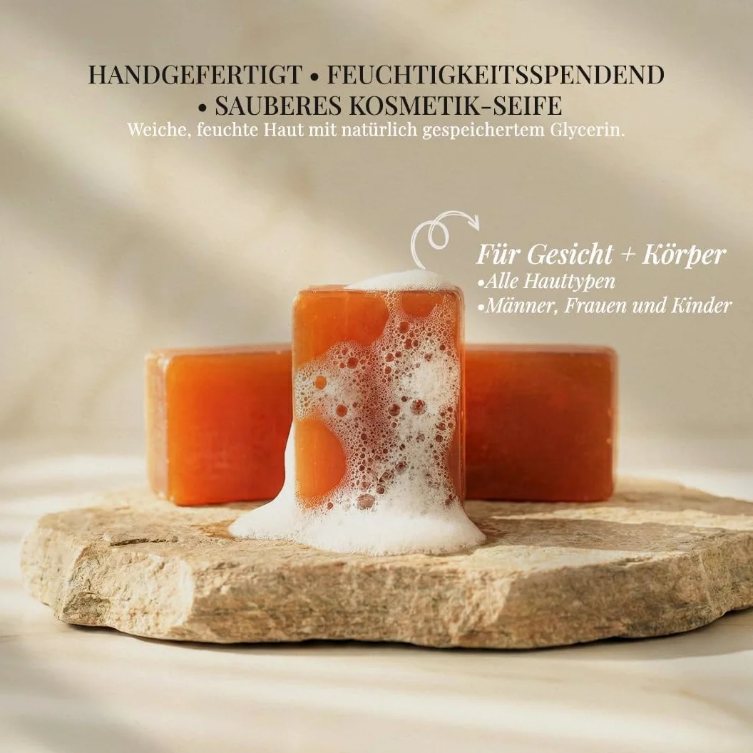 TBS Sapone Aminoacido puro fatto a mano, 6 x 100 g, delicato per viso e corpo per tutti i tipi di pelle, naturale, idratante e nutriente