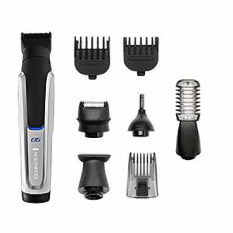 Remington Rasoio Elettrico Multiuso - Rifinitore per il corpo, Regolabarba, Tagliacapelli, Taglia peli naso e orecchie - 9 testine-pettini, al Litio, Regolabarba, Multigroomer, PG5000