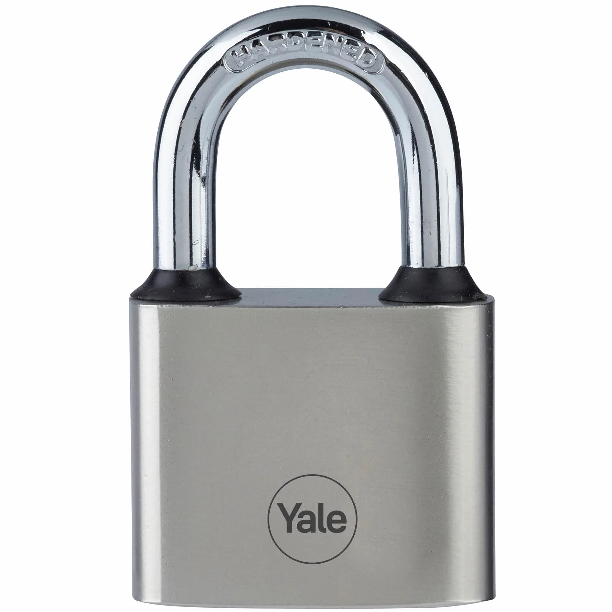 Yale Y112/40/124/1 Lucchetto Argento 40 mm Arco Acciaio Temprato Meccanismo a Disco Doppio Blocco Resistente Corrosione
