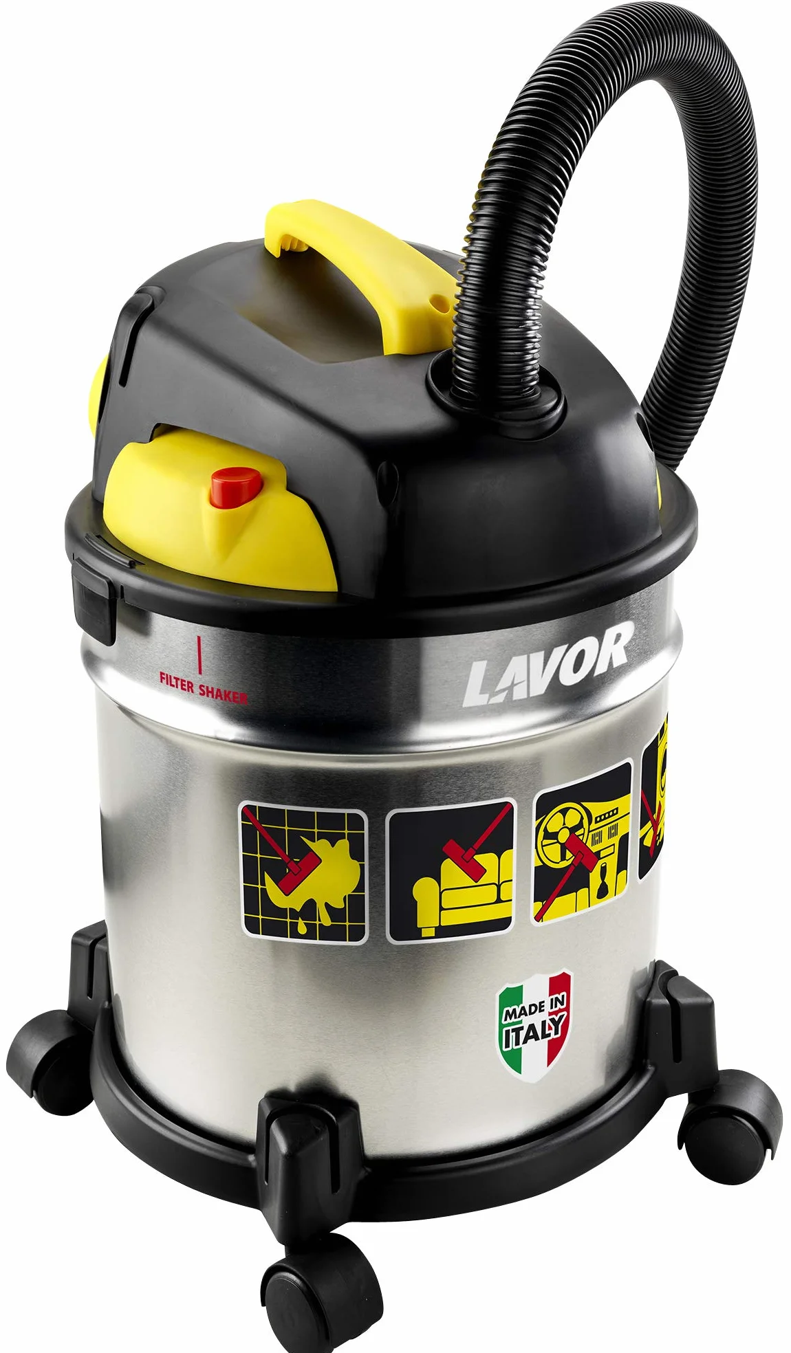 LAVOR VAC 20 S Aspiratore Solidi e Liquidi 20 l Serbatoio in Metallo 18 kPa 1200 Watt