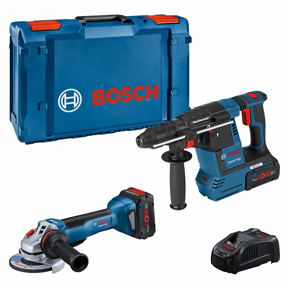 Bosch Professional GWS 18V-10 P GBH 18V-26 Combo Kit L-BOXX 2x ProCORE18V 5.5Ah