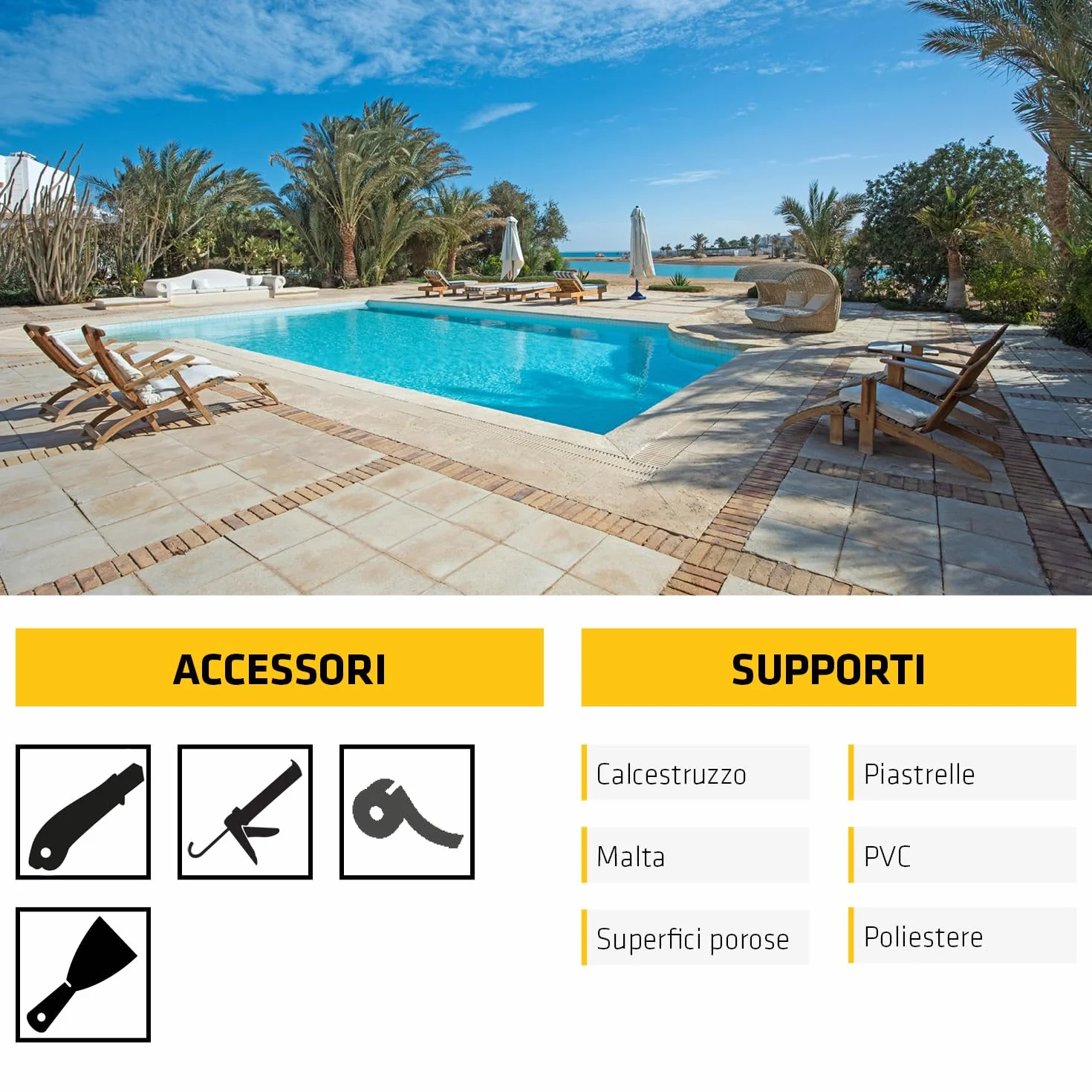 SIKA Sikasil Pool Silicone per Piscine e Zone Umide Bianco Resistente al Cloro 300ml