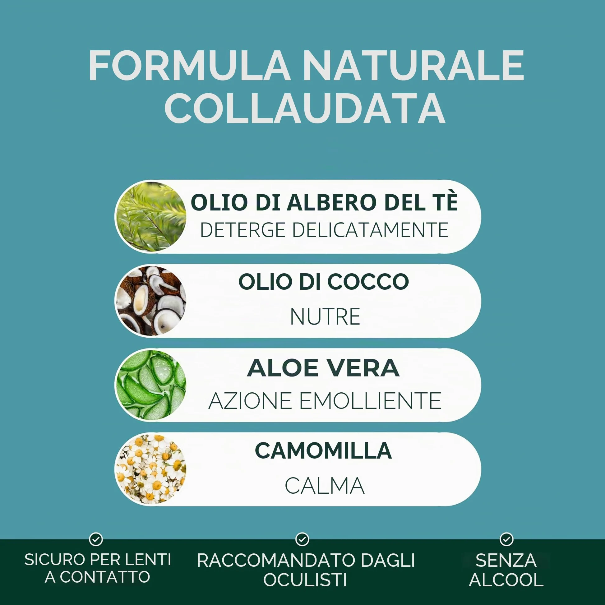 NOVEHA Salviette per palpebre con olio di tea tree, 180 pezzi, salviette detergenti per occhi, per palpebre, ciglia e pelli sensibili, rinfrescanti per la cura quotidiana del contorno occhi