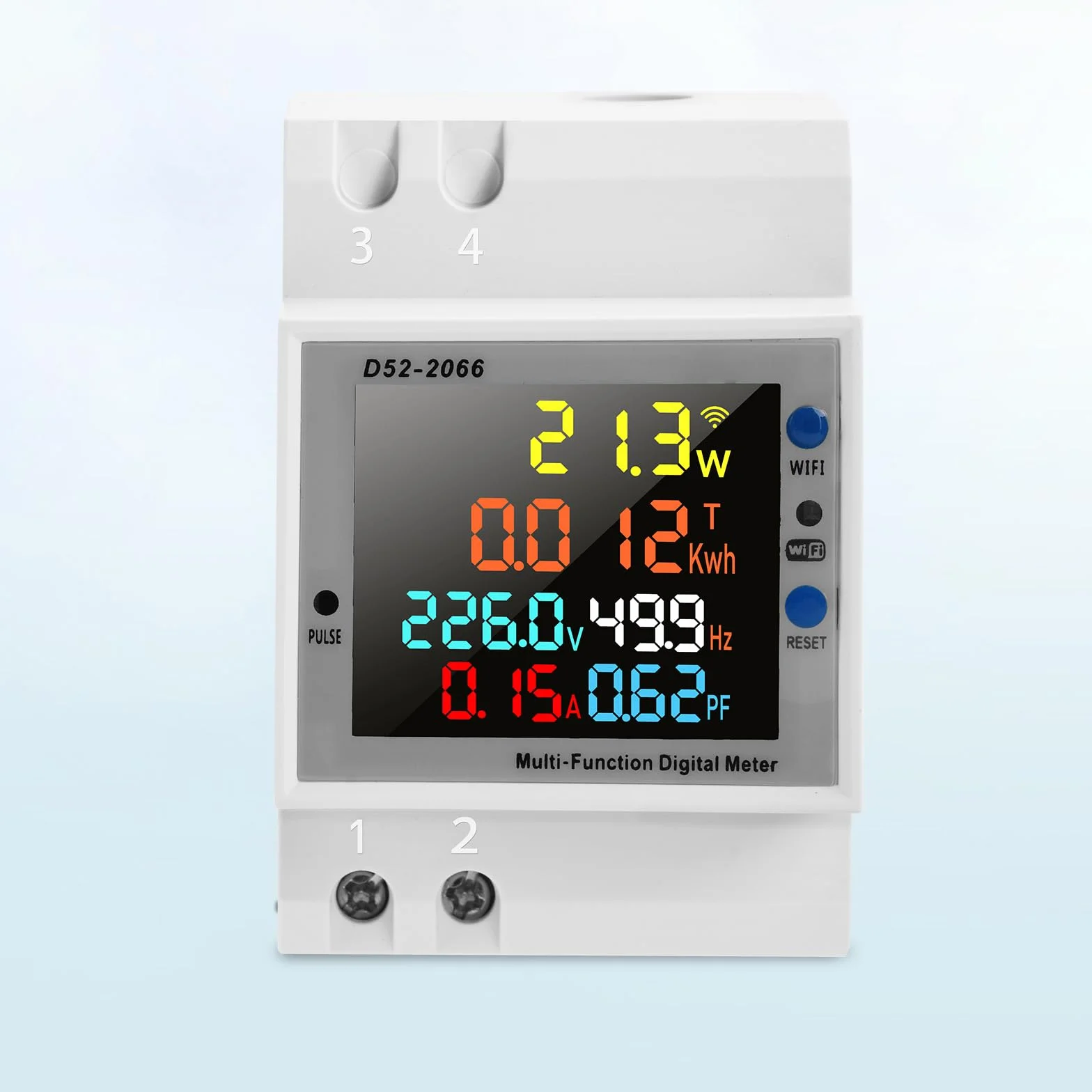 Diymore Contatore Elettrico Monofase 100A, AC40-300V Misuratore di Energia WiFi su Guida DIN con Telecomando Tuya APP