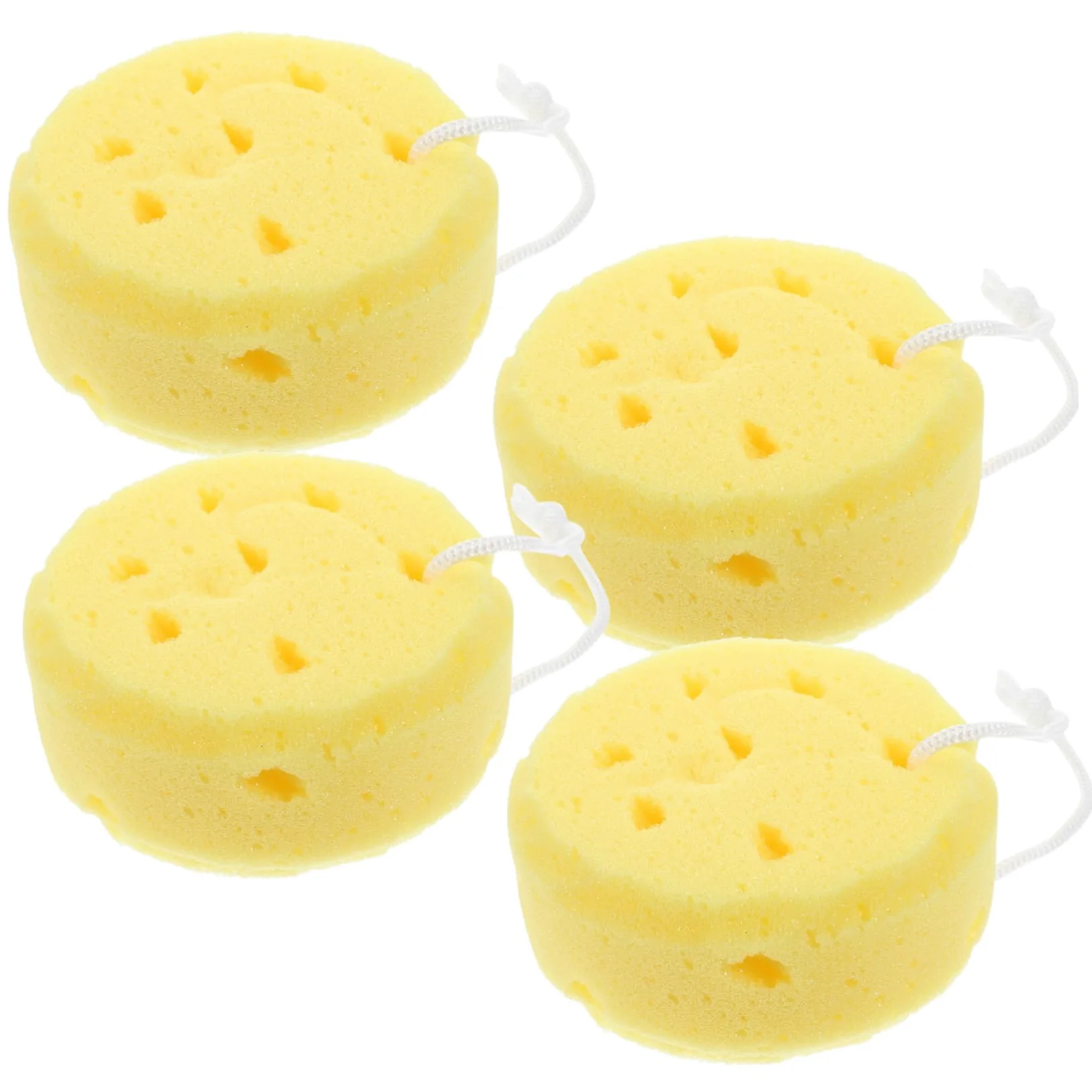 Ipetboom 5 Set di Spugna da Bagno a Doppia Faccia in Luffa con Gancio Essenziale per La per Donne E Uomini Scrubber per Il Corpo Asciugatura Rapida 4 Pezzi*5