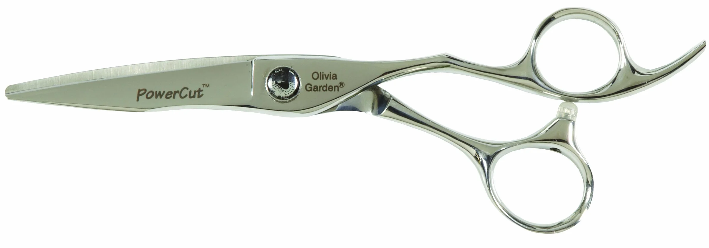 Olivia Garden Powercut 5.50" Forbici in Custodia Nera - Alta Prestazione di Taglio, Lame Convesse, Manico Ergonomico