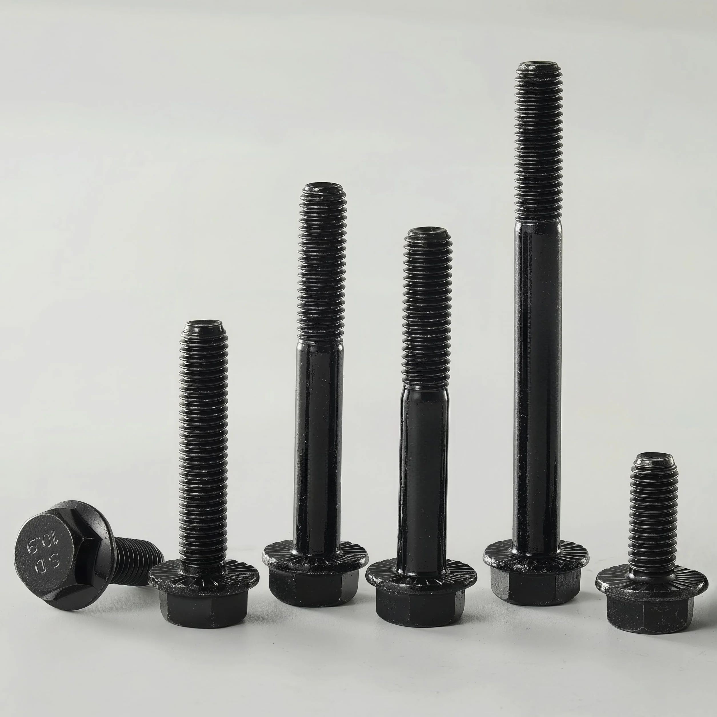 Śruby DIN 6921 M12 x 25 10.9 ocynkowane z flangą, 6 szt