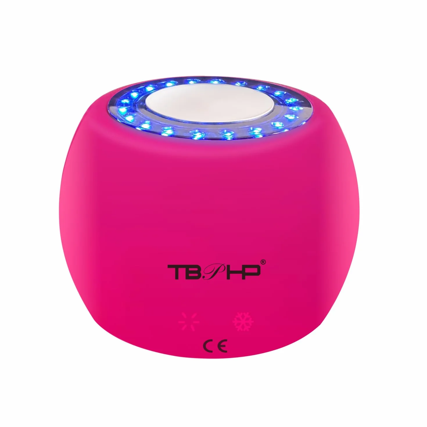 Massaggiatore facciale a caldo e a freddo 2 in 1 luce-rossa, apparecchio wireless multifunzione per il viso, massaggiatore elettrico per il viso e per il collo