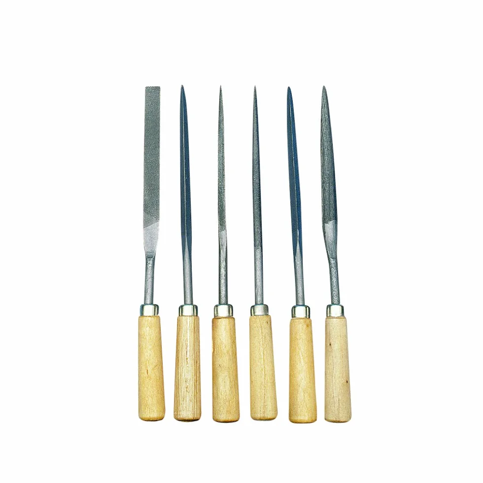 Rayer Set di 6 Lime assortite con Manico in Legno per bricolage e modellismo
