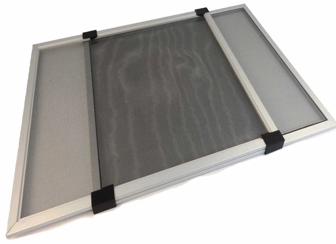 Zanzariera Estensibile in Fibra di Vetro con Telaio in Alluminio Silver H50x70/132 cm per Finestre