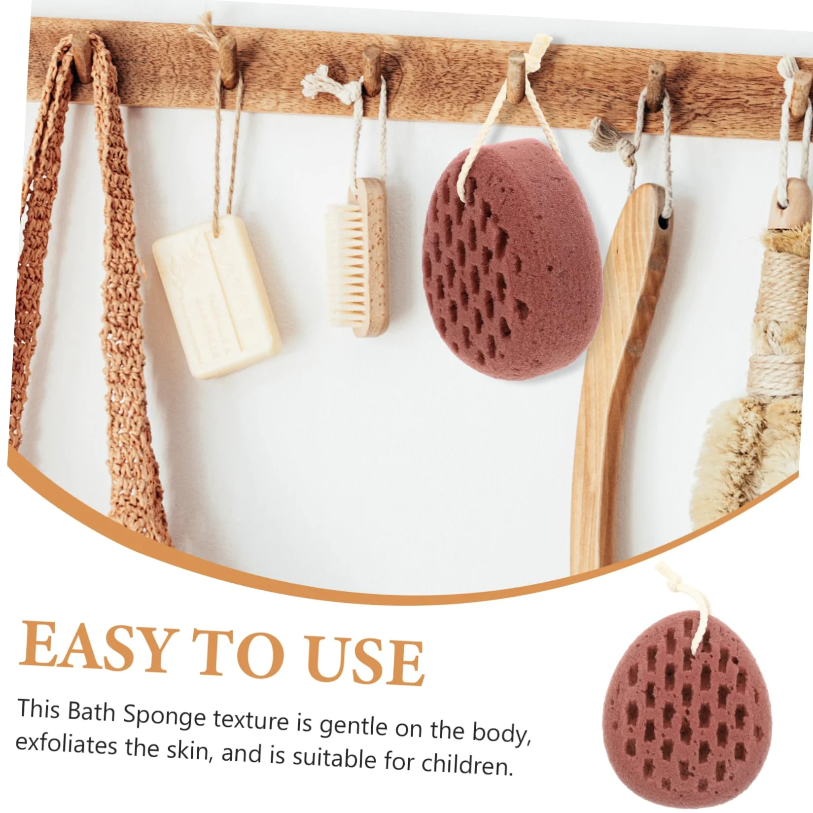 Angoily 4pezzi Spugna Da Bagno Esfoliante Morbida Per Corpo Spugna Per Lavaggio Schiena Design Compatto Per e Bagno Facile Da Pulire e Asciugare Per Adulti