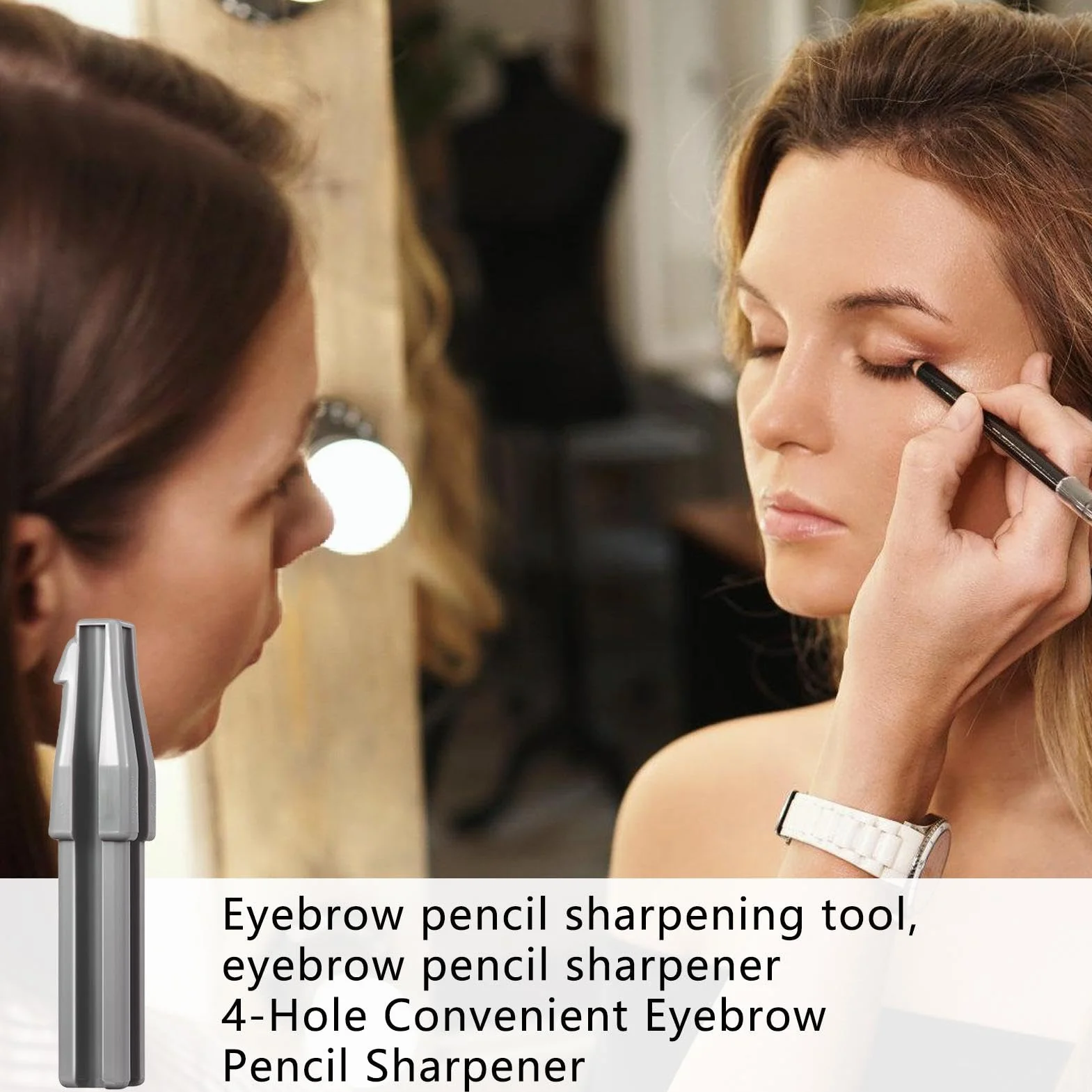 Temperamatite per trucco occhi, strumento per modellare le sopracciglia, portatile, per donne e ragazze
