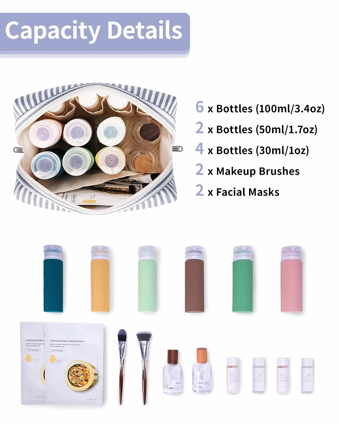 Narwey Beauty Case da Viaggio Donna Porta Trucchi Trousse Trucchi Donna Organizer