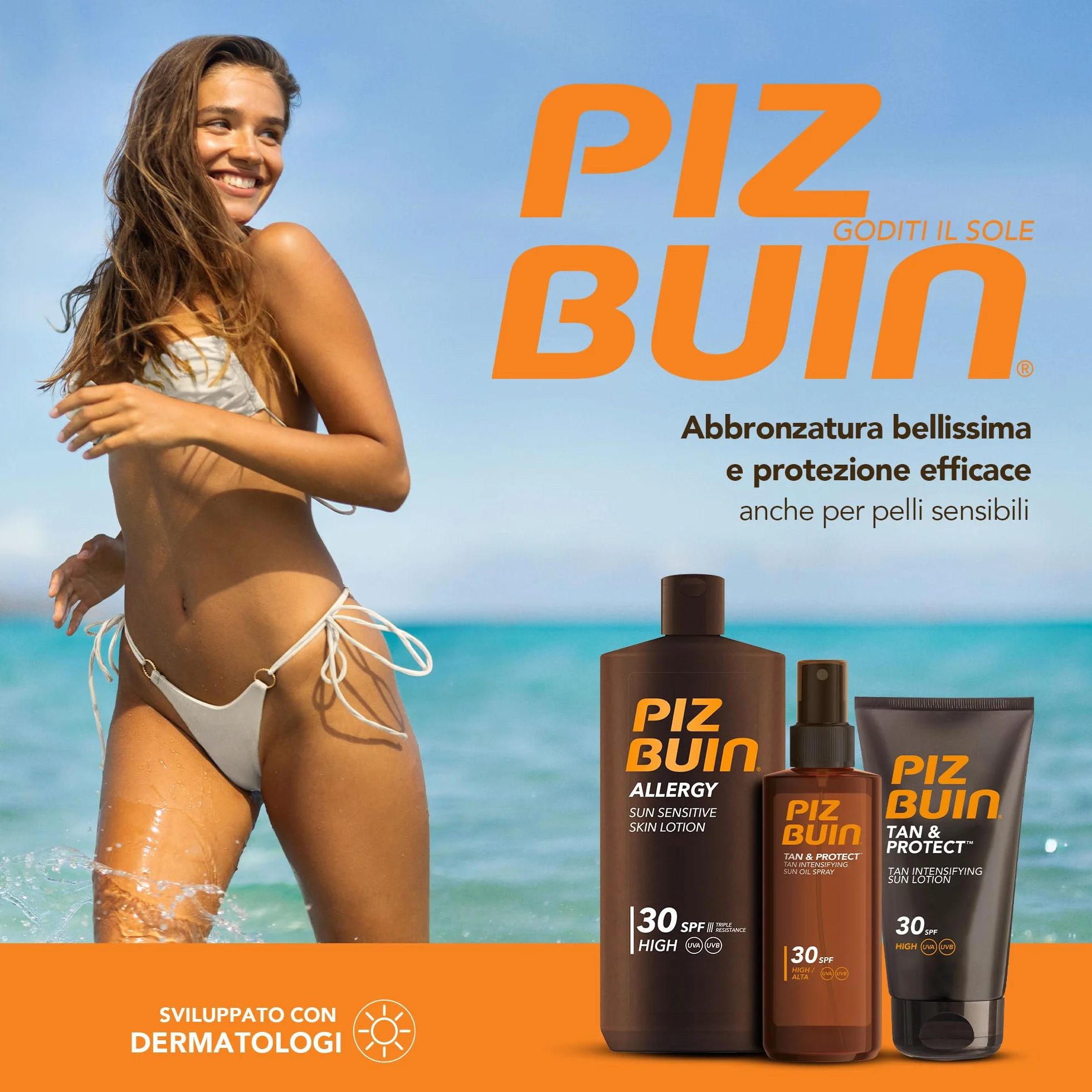 PIZ BUIN Tan & Protect Olio Spray Solare Intensificatore dell'Abbronzatura SPF 15, Olio abbronzante corpo spray con Illumitone, Protezione solare 15 con filtro solare UVA/UVB, 150 ml
