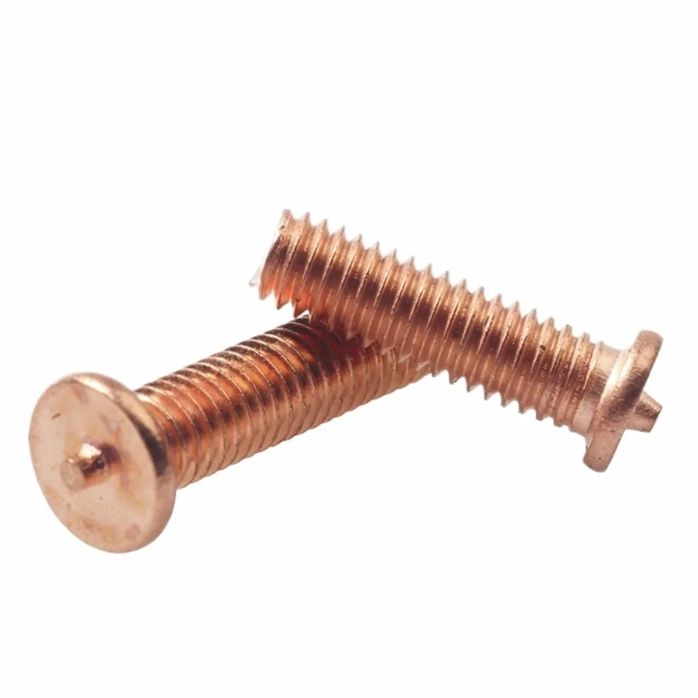 Perni filettati da saldare M5 10mm 20 pezzi placcati rame per saldatura a scarica di condensatori