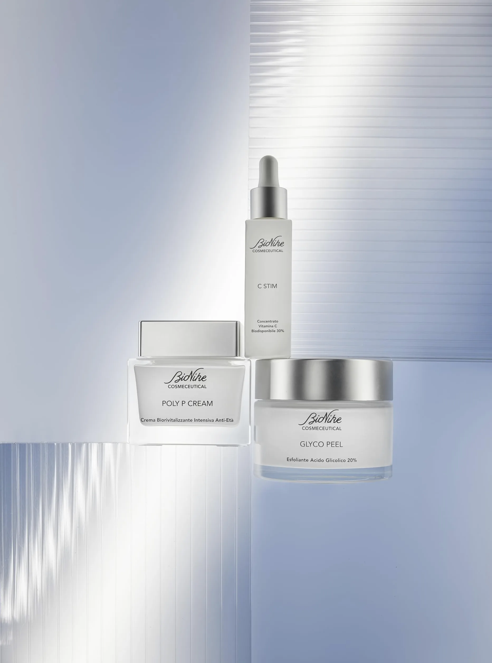 Bionike Cosmeceutical - Poly P Cream Crema Viso Antietà Intensiva, con Peptidi e Polidatina, Azione Rimodellante, Riempie e Distende le Rughe e Dona una Pelle Compatta, Elastica e Rimpolpata, 50 ml
